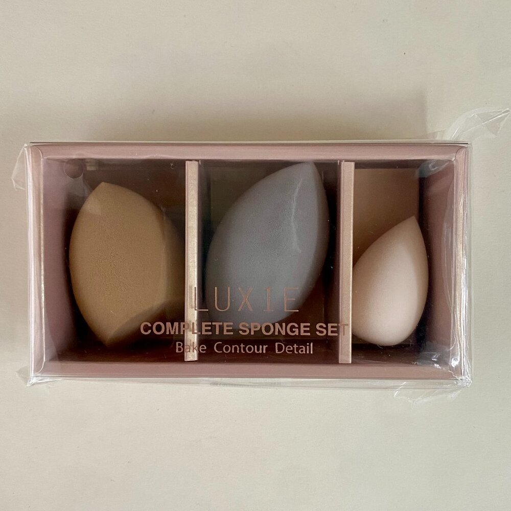 Luxie Complete Sponge Set, 3 sponges, Brand New in Sealed Box